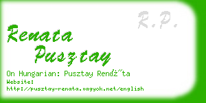 renata pusztay business card